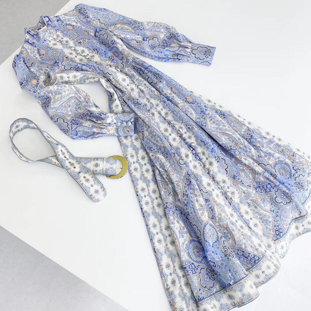 Linen Print dress