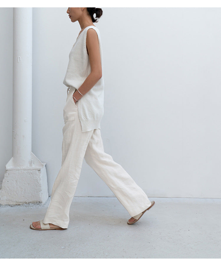 Pure Linen Pants Women's