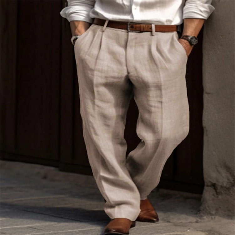 Pure Linen Trousers Men's