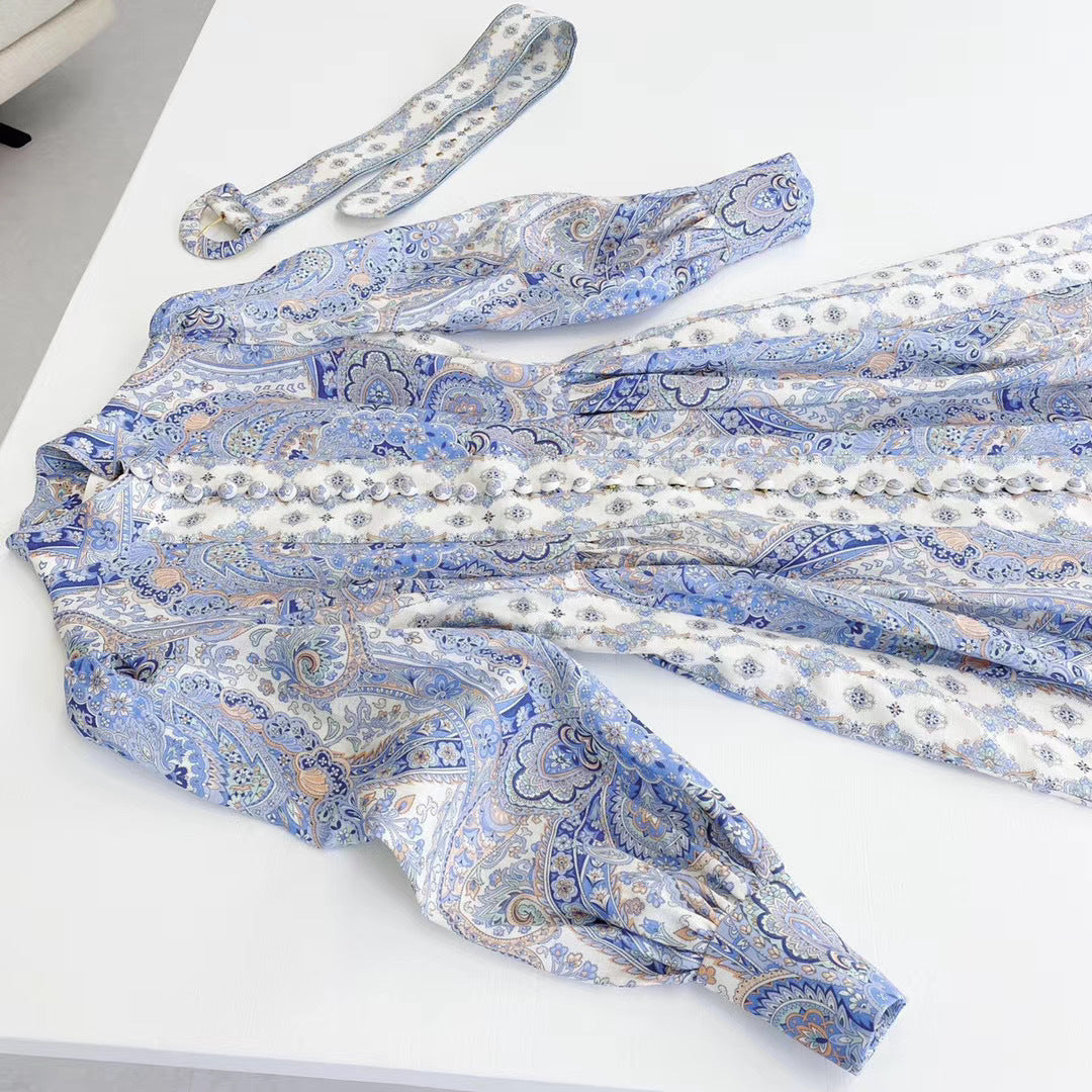 Linen Print dress