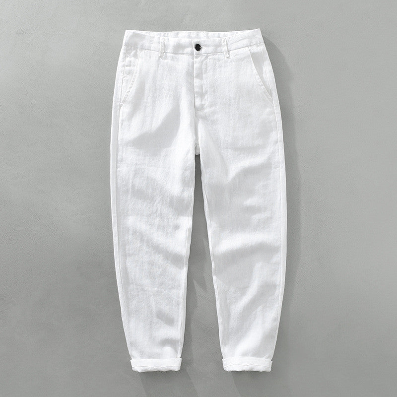 Pure Linen Pants Men's