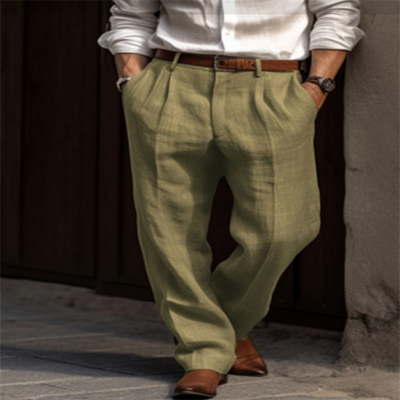 Pure Linen Trousers Men's