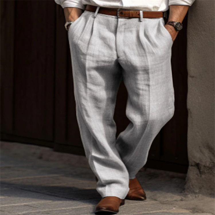 Pure Linen Trousers Men's