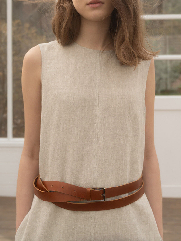 Pure Linen Dress Women