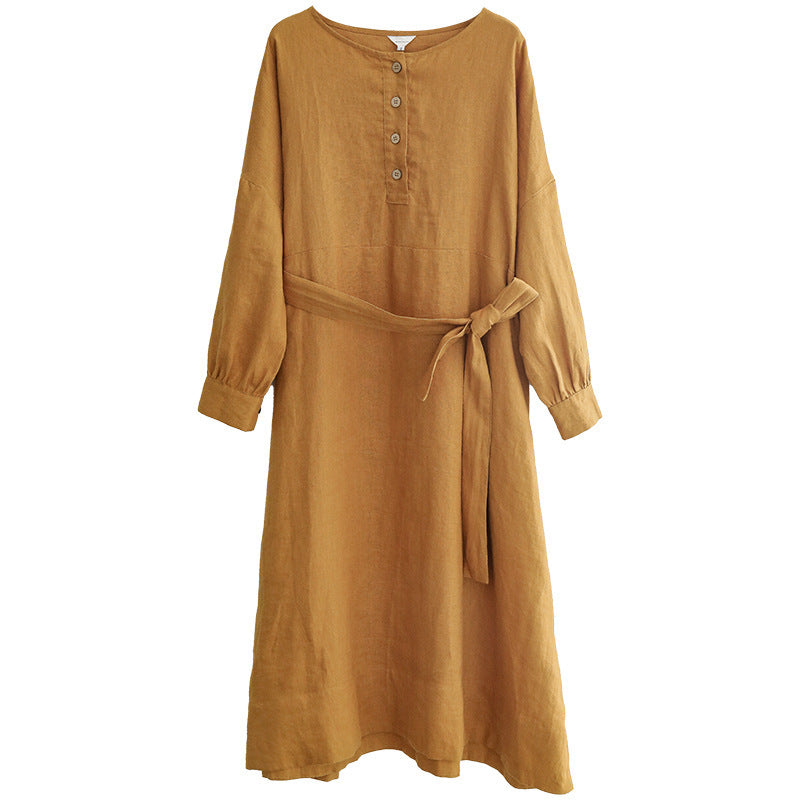 Pure Linen Dress Women's