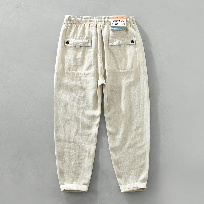 Pure Linen Casual Pants