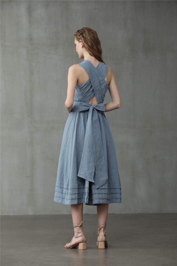 Pure Linen Dress Women's