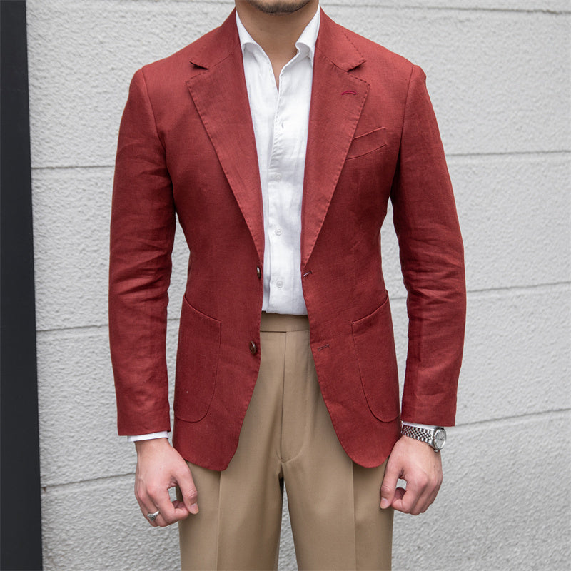 Pure Linen Suit Men's