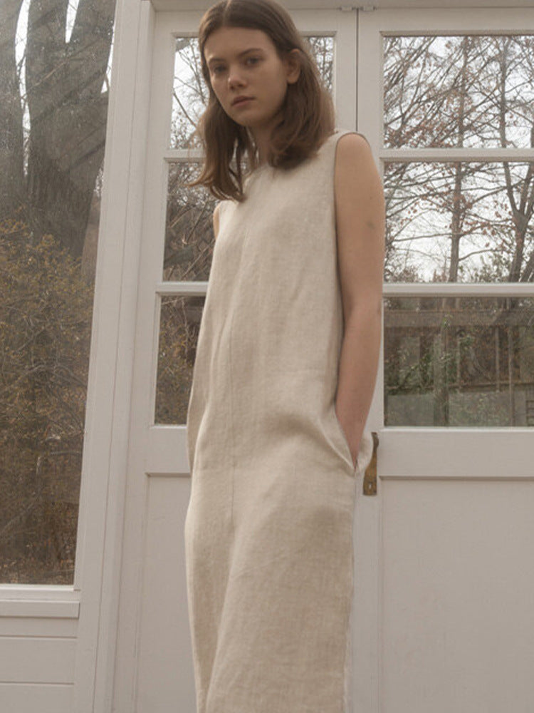 Pure Linen Dress Women