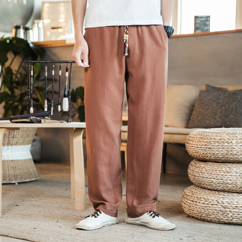 Pure Linen Pants Men's