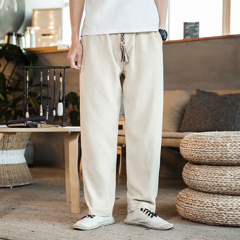 Pure Linen Pants Men's