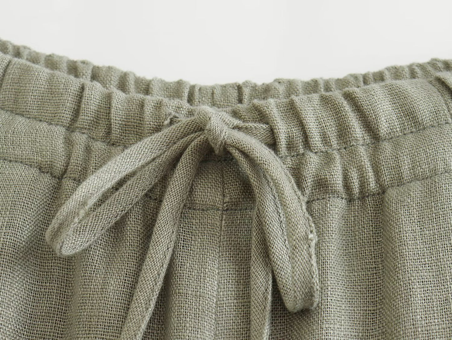 Pure Linen Suit With Belt Women's