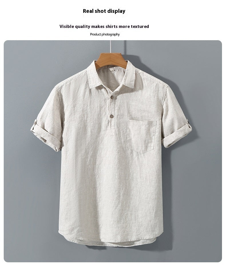 Pure Linen Shirt Mens