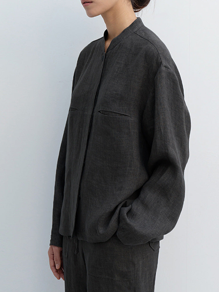 Pure Linen Shirt Women's