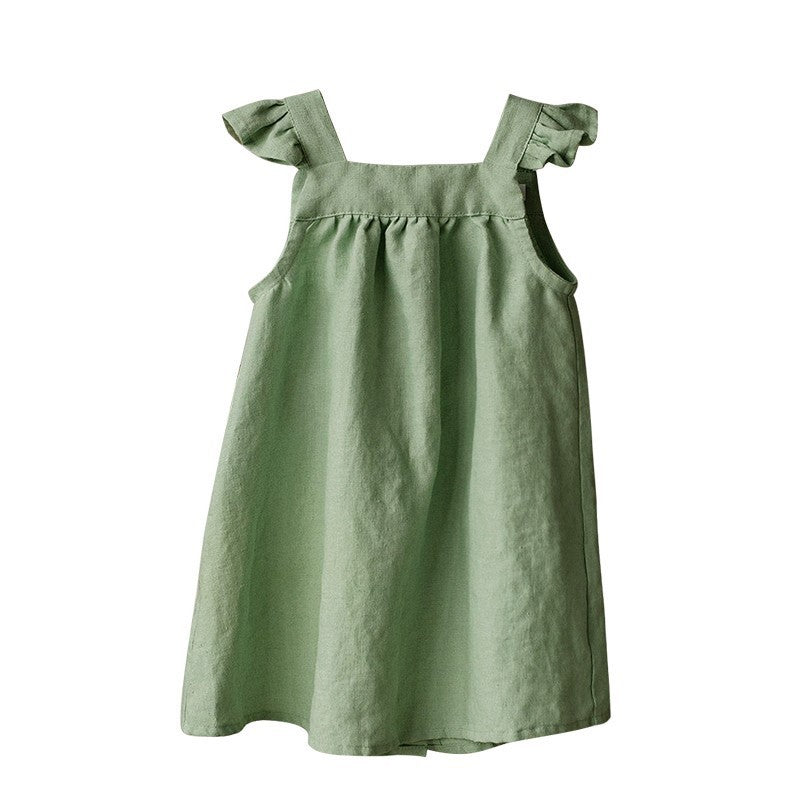 Pure  Linen Loose Sling Dress
