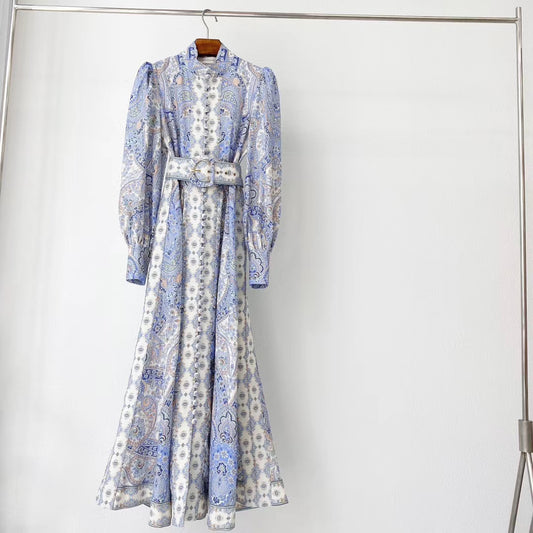 Linen Print dress