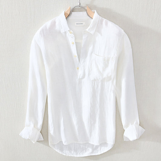 Pure Linen Shirt Mens