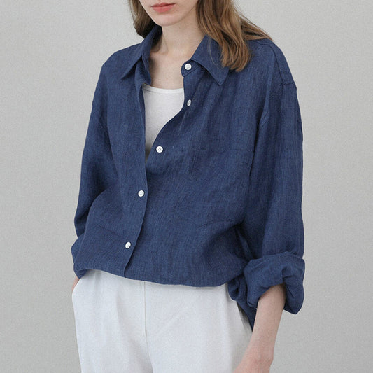 Pure Linen Shirt Women's