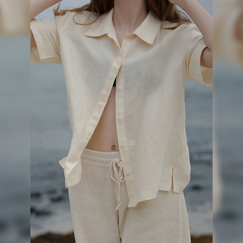 Pure Linen Shirt Women's