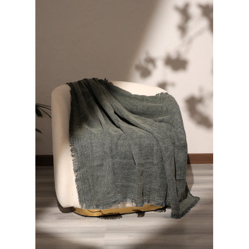 Pure Linen Stonewashed Blanket