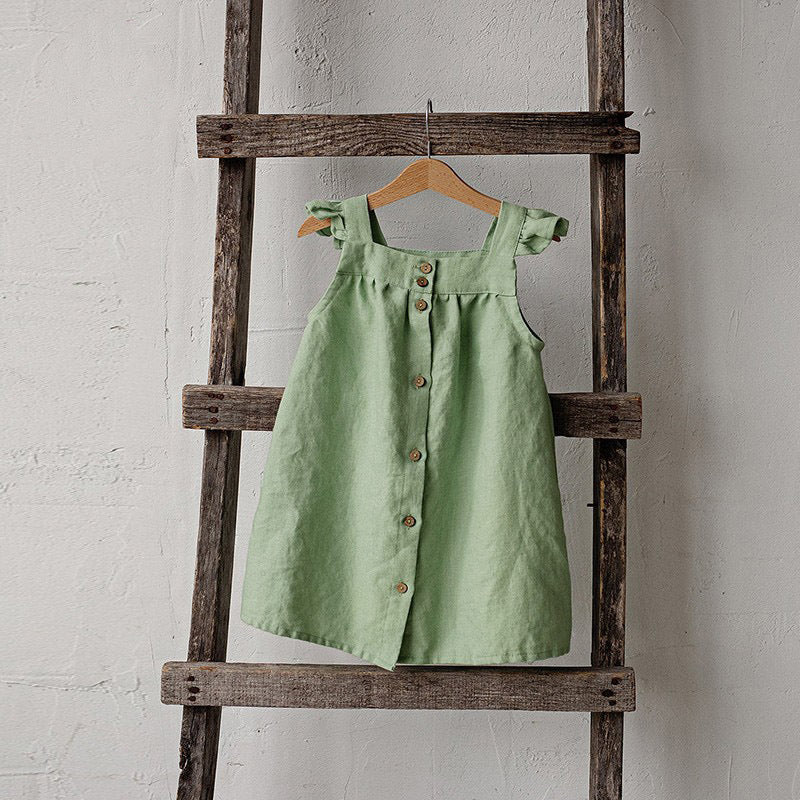 Pure  Linen Loose Sling Dress