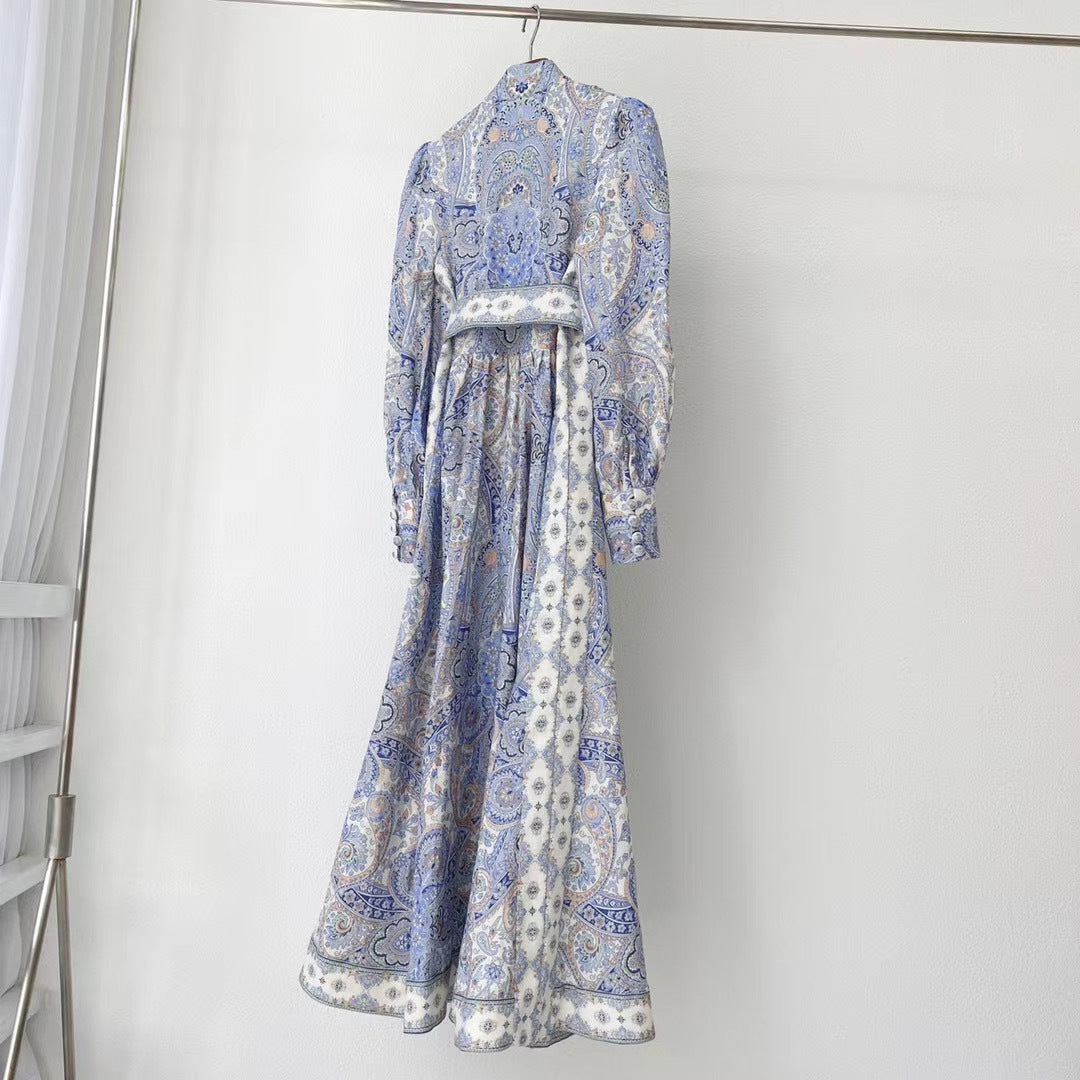 Linen Print dress