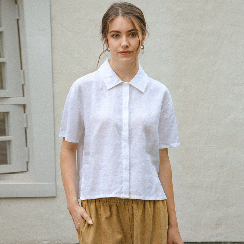 Pure Linen Shirt Women's