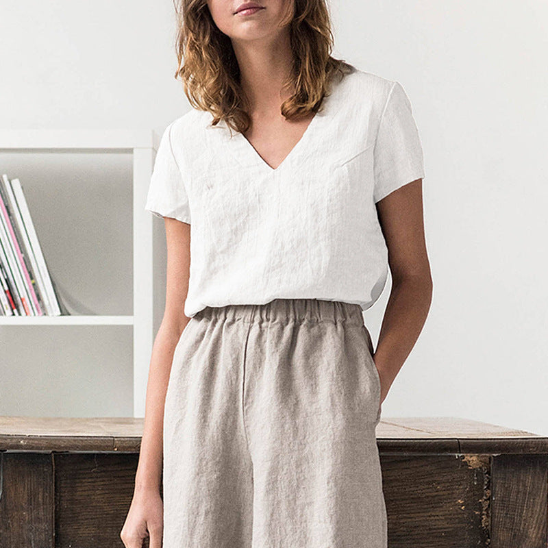 Pure Linen Shirt Women's