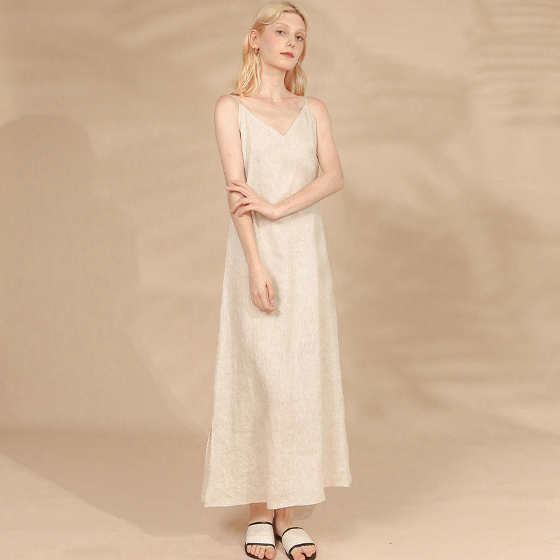 Pure Linen Sling Dress