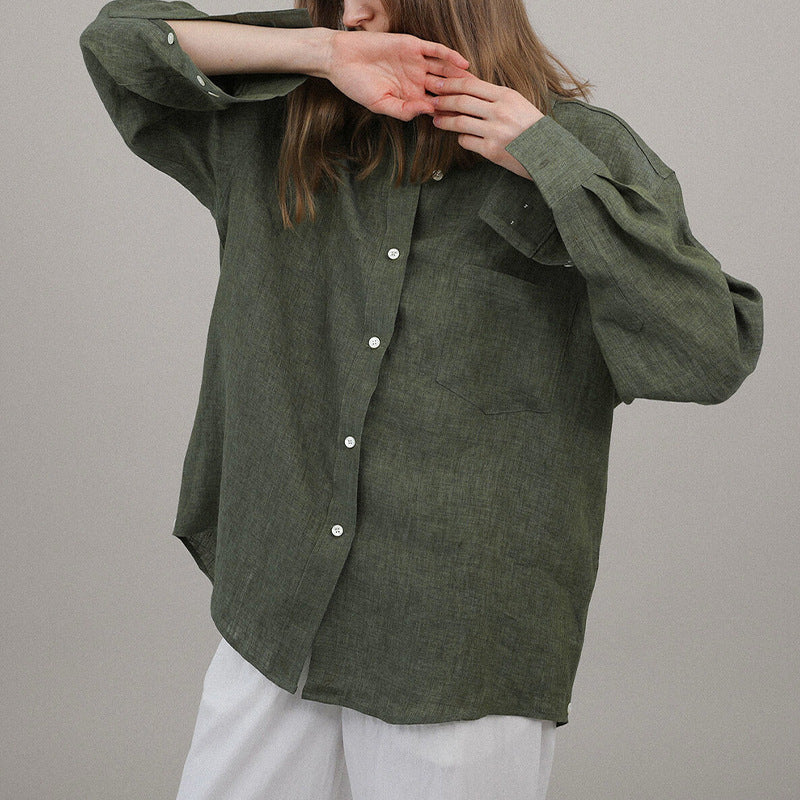 Pure Linen Shirt Women's