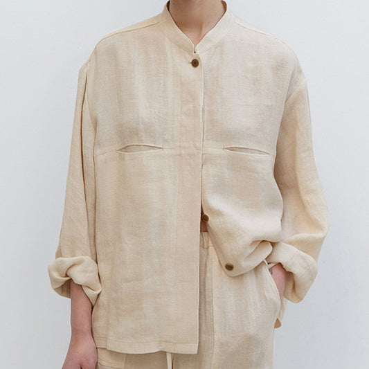 Pure Linen Shirt Women's