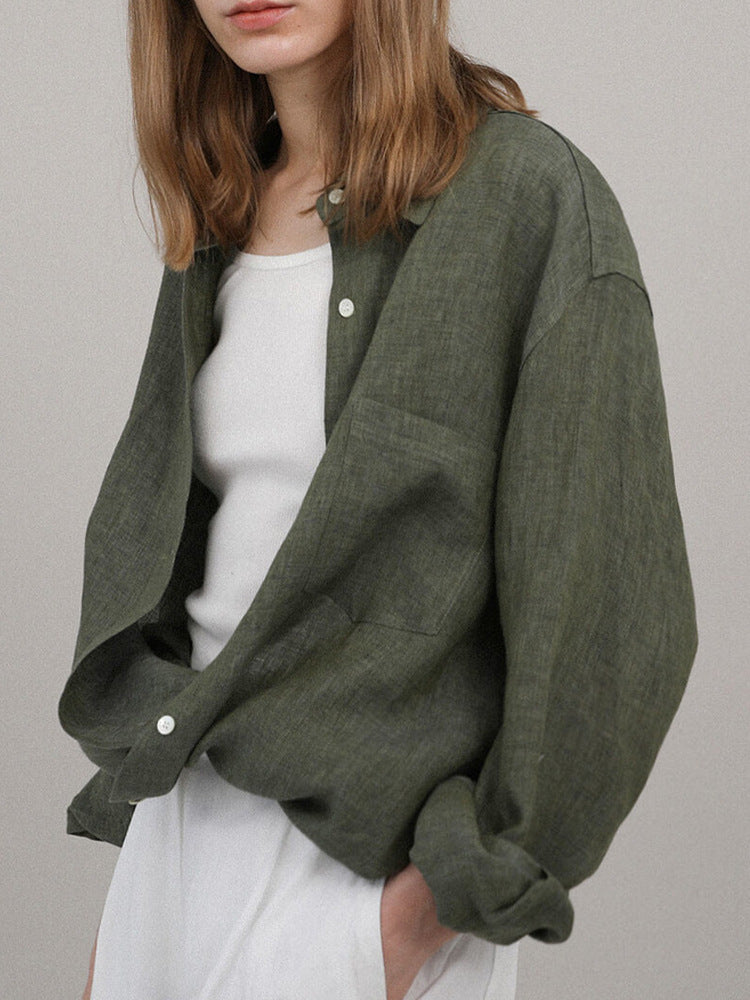 Pure Linen Shirt Women's