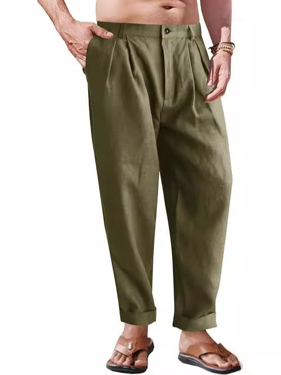 Pure Linen Trousers Men's