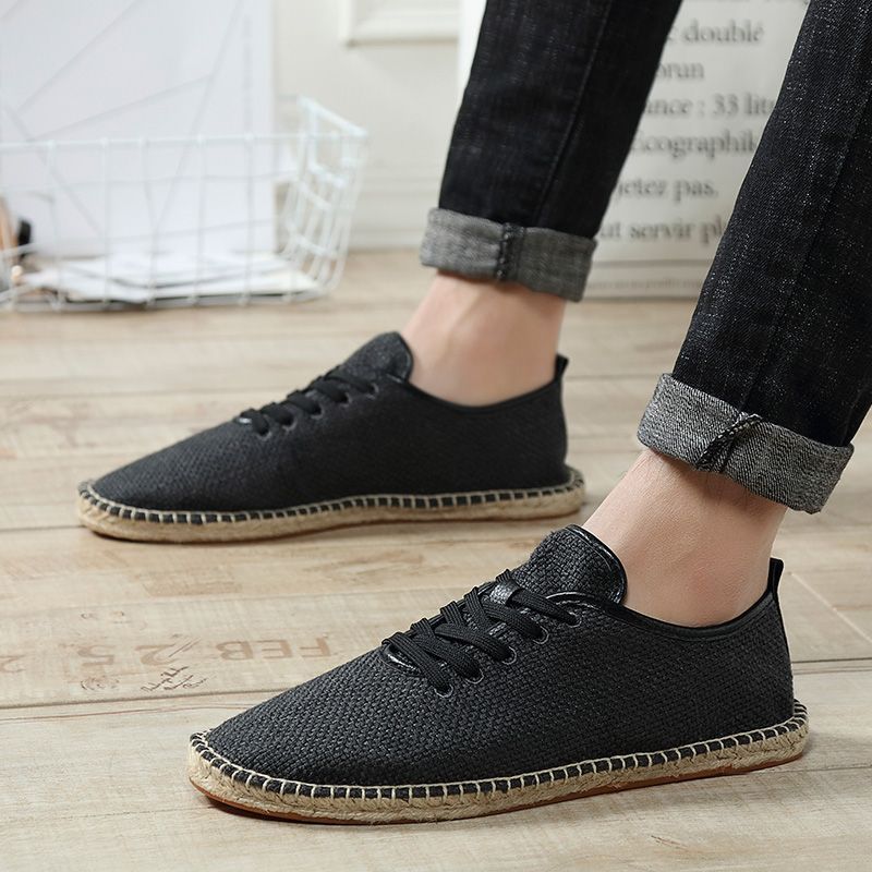 Linen canvas shoes