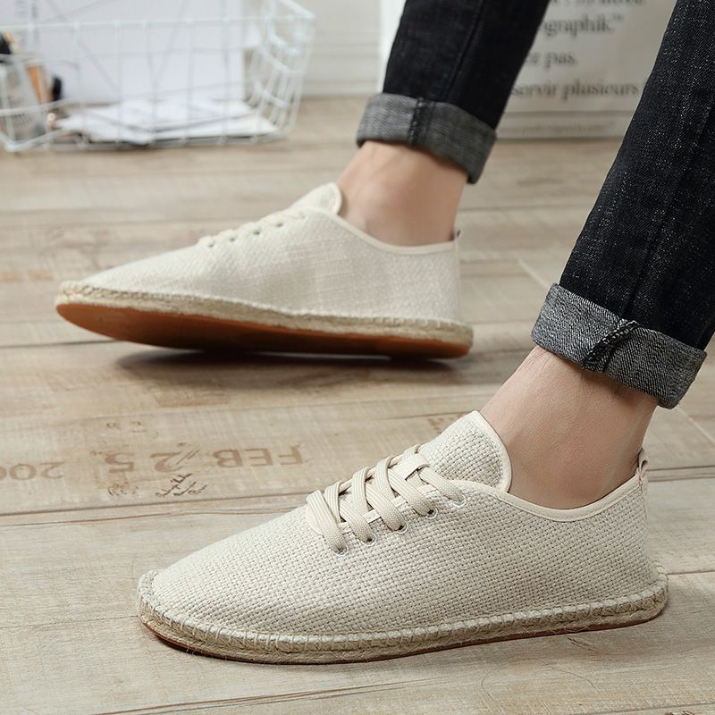 Linen canvas shoes