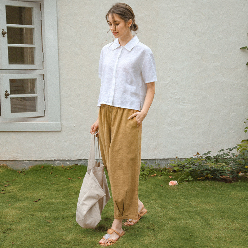 Pure Linen Shirt Women's