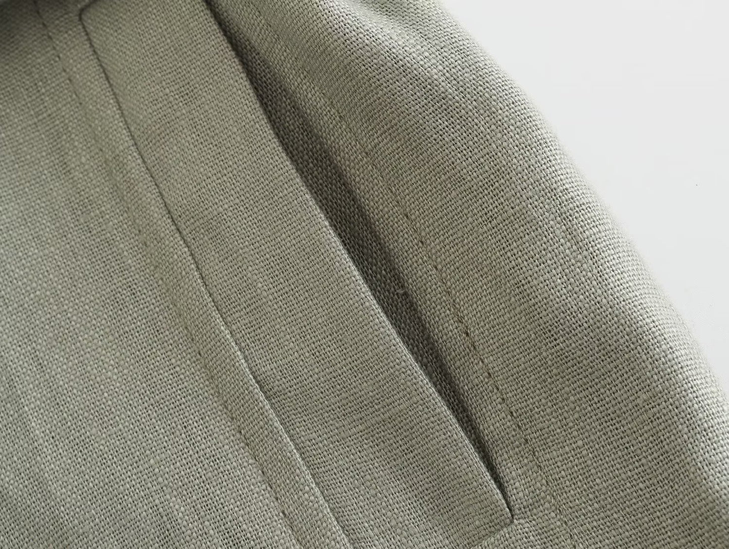 Pure Linen Suit With Belt Women's