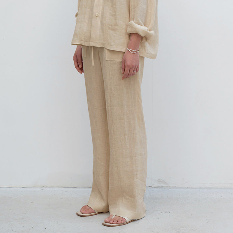 Pure Linen Pants Women's