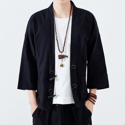 Pure Linen Robe Men's