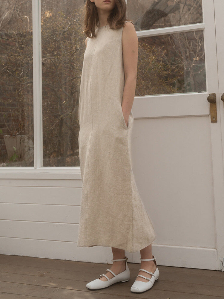 Pure Linen Dress Women