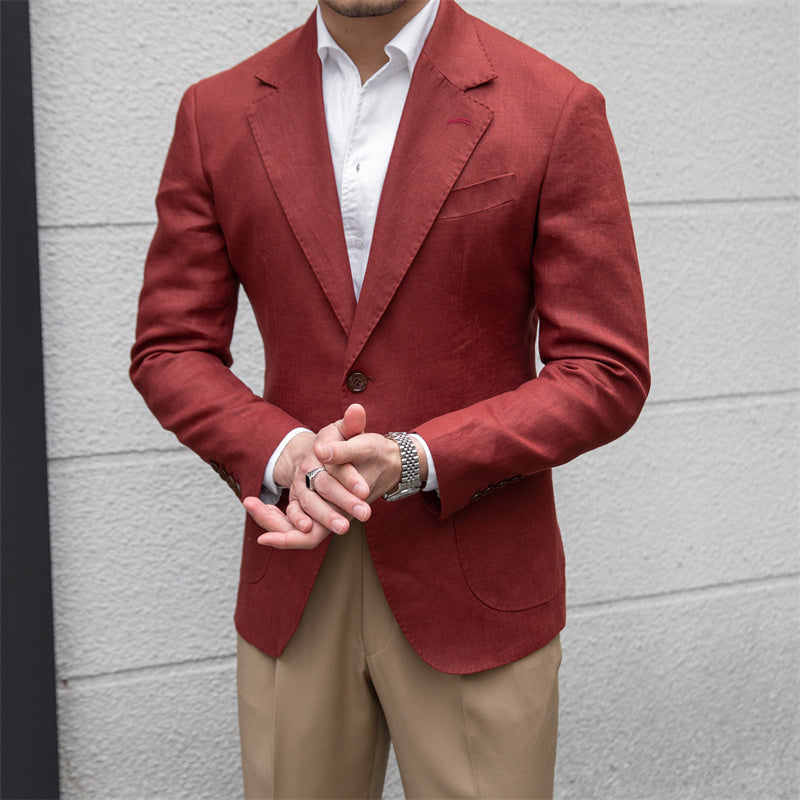 Pure Linen Suit Men's