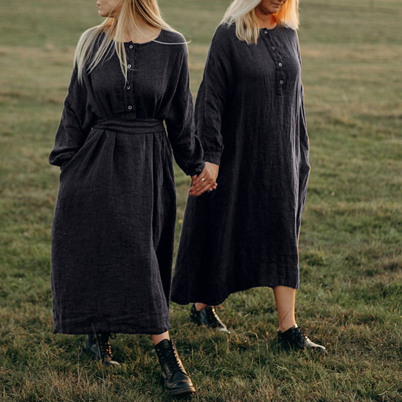 Pure Linen Dress Women's
