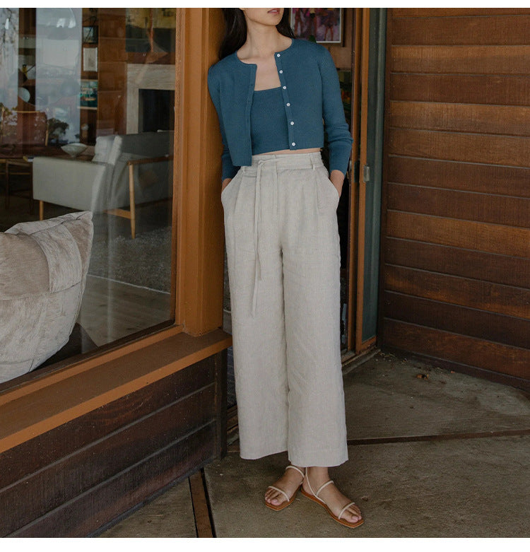 Pure Linen Pants Women