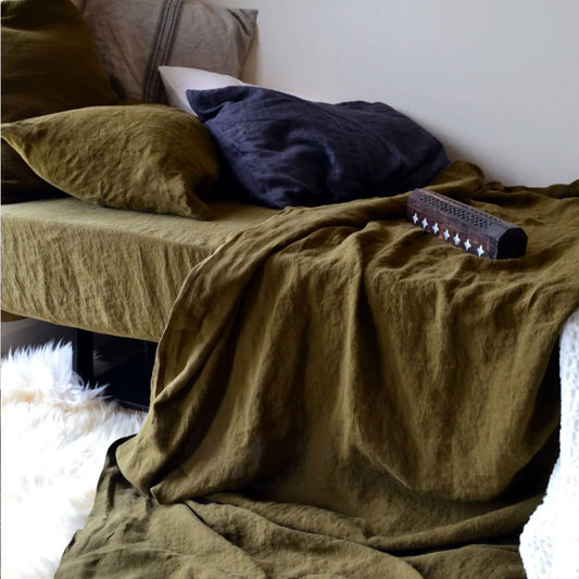 Pure Linen Bed Sheet Super King