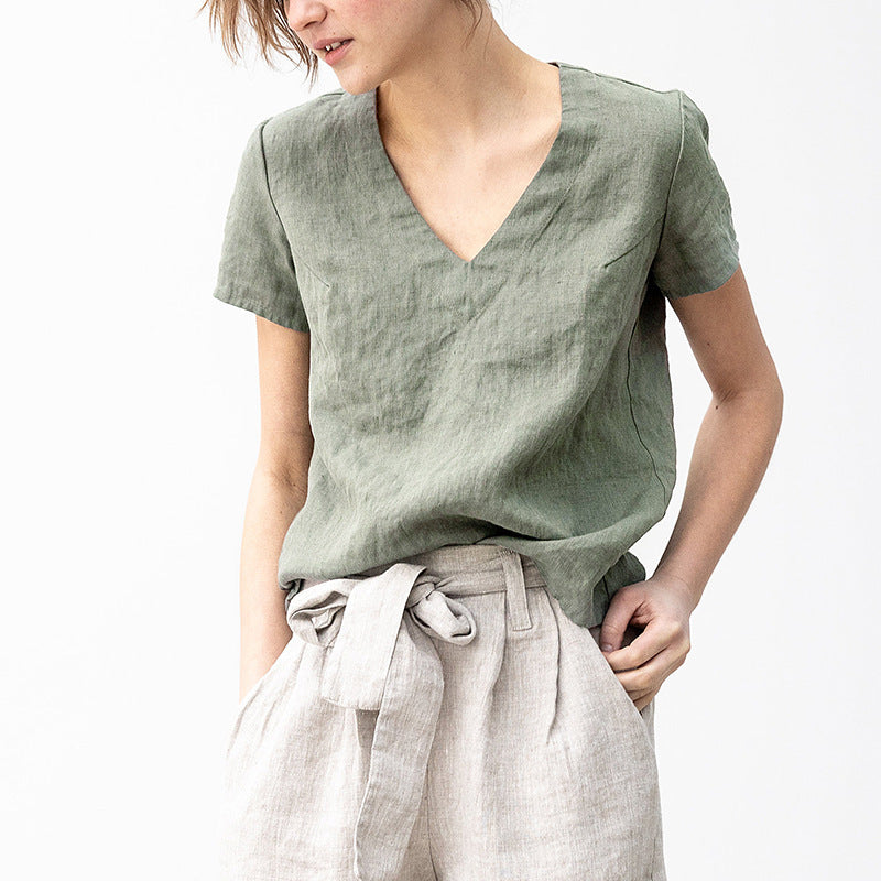Pure Linen Shirt Women's