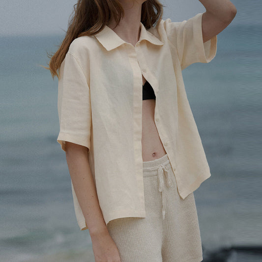 Pure Linen Shirt Women's