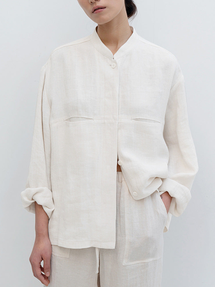 Pure Linen Shirt Women's