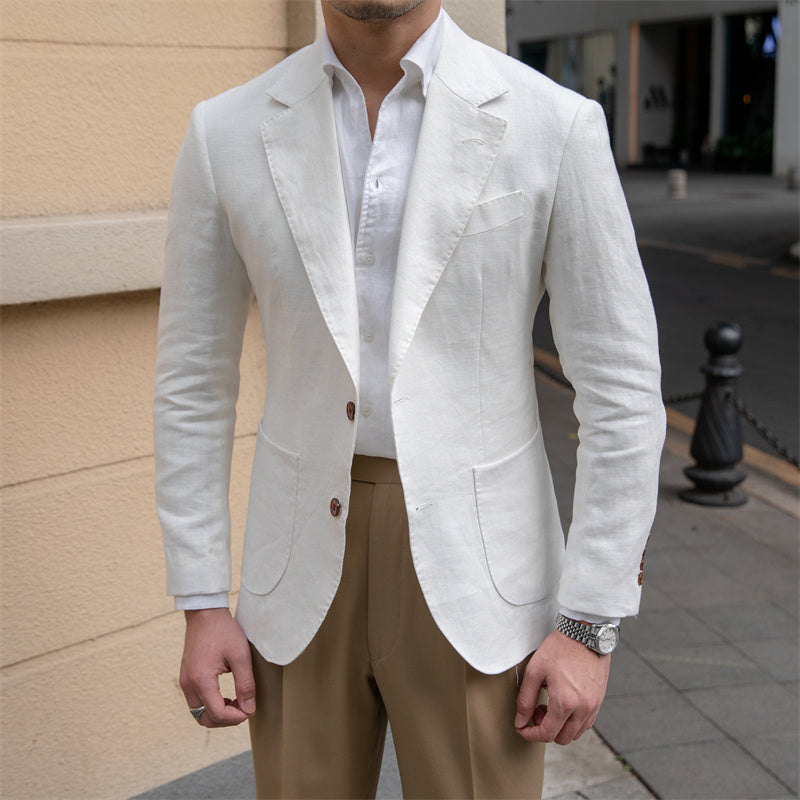 Pure Linen Suit Men's