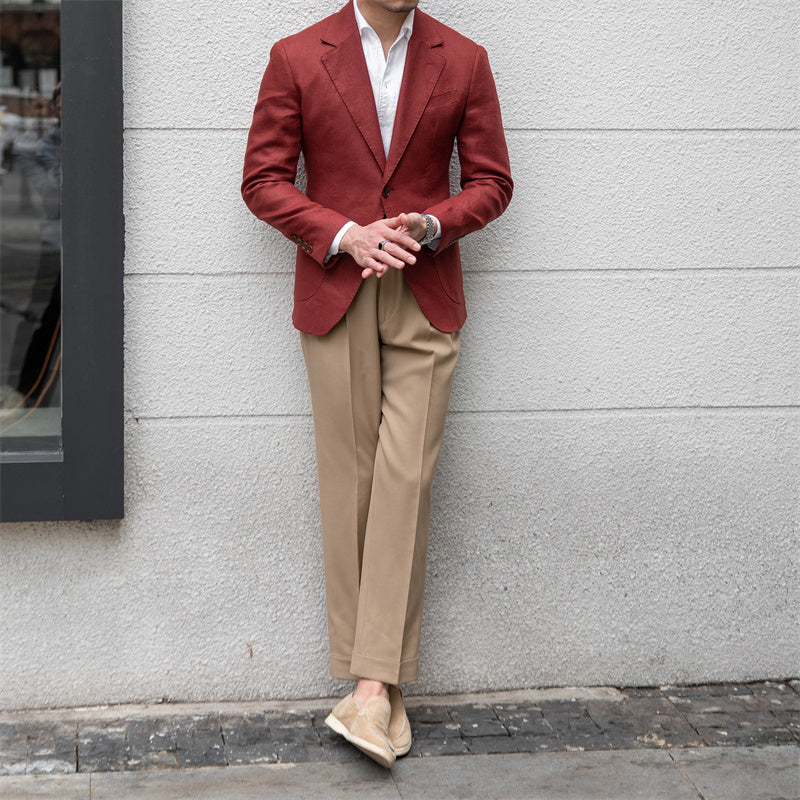 Pure Linen Suit Men's