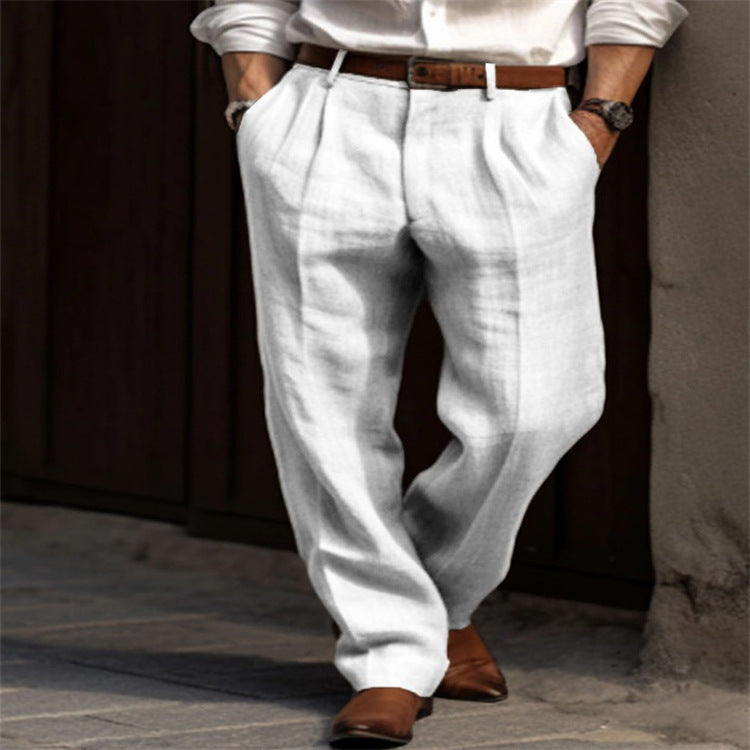 Pure Linen Trousers Men's